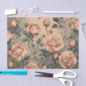 Peach Rozen tissue papier (Craft)