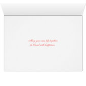 Peach Rozen Wedding Blessings (Binenzijde Horizontaal (Onderkant))