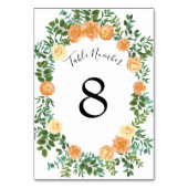 Peach Rozen Wedding Floral Spring Kaart (Achterkant)