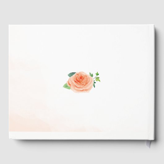 Peach Rozen Wedding Gastenboek (Achterkant)
