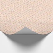 Peach Sage Yellow Plaid rasterpatroon Cadeaupapier (Hoek)