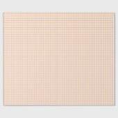 Peach Sage Yellow Plaid rasterpatroon Cadeaupapier (Vlak)