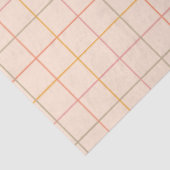 Peach Sage Yellow Plaid rasterpatroon Tissuepapier (Detail)