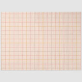 Peach Sage Yellow Plaid rasterpatroon Tissuepapier (Voorkant)