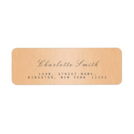 Peach Salmon Champaign Return Address Labels