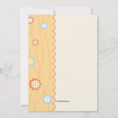 Peach Scalloped Baby shower Invitation Kaart (Achterkant)