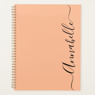 Peach script typografie naam planner