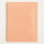Peach script typografie naam planner (Voorkant)