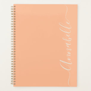 Peach script typografie naam planner