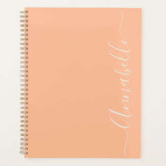 Peach script typografie naam planner