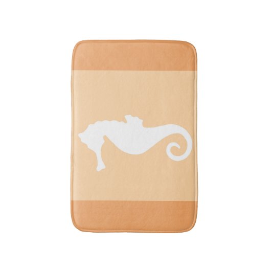 Peach Seahorse Badmat (Voorkant Verticaal)