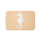 Peach Seahorse Bathroom Mat. Badmat (Voorkant)