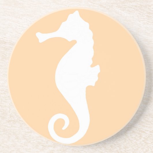 Peach Seahorse Onderzetter (Voorkant)