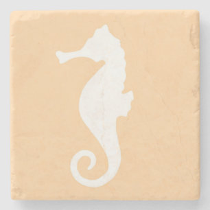 Peach Seahorse Stone Onderzetter