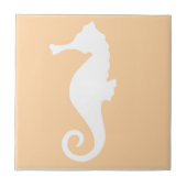 Peach Seahorse Tegeltje (Voorkant)