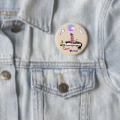 Peach Sexy Witch Halloween Button (In situ)