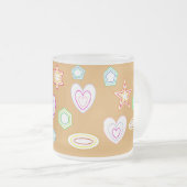 Peach Shapes mug Matglas Koffiemok (Voorkant rechts)