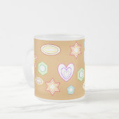 Peach Shapes mug Matglas Koffiemok (Voorkant links)