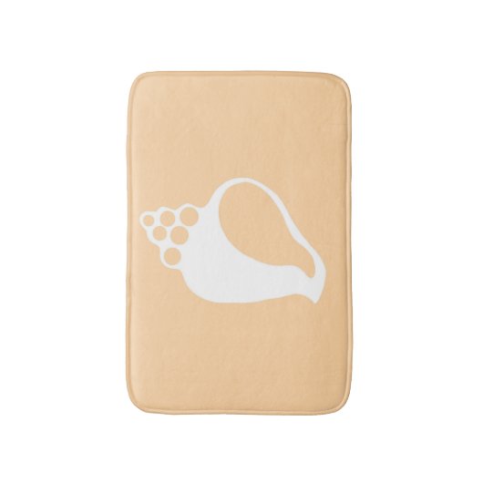 Peach Shell Bathroom Mat. Badmat (Voorkant Verticaal)