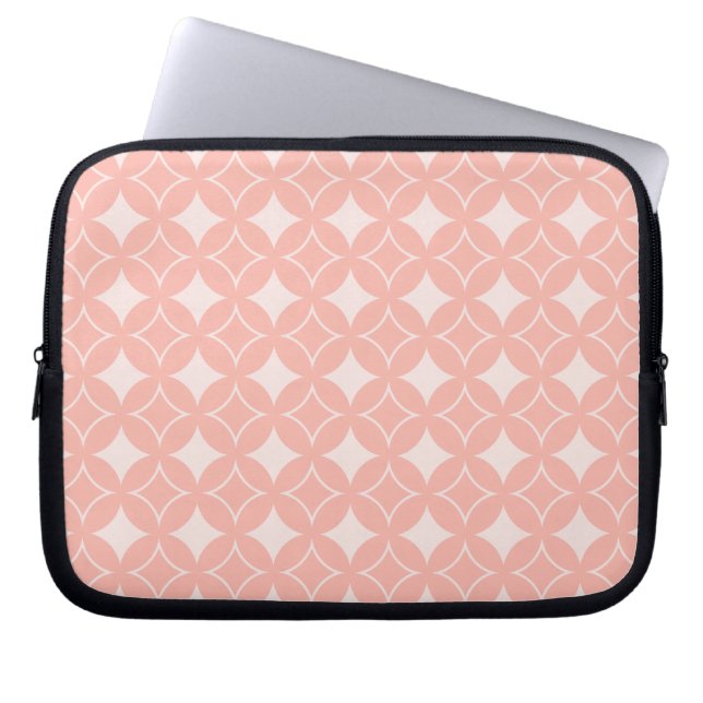 Peach shippo laptop sleeve (Voorkant)