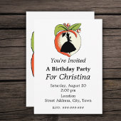 Peach Silhouette Southern Bell Verjaardag Kaart