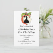 Peach Silhouette Southern Bell Verjaardag Kaart (Staand voorkant)