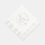 Peach Simple Heart Wreath Vrijgezellenfeest Servet (Hoek)