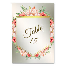 Peach Sinaasappel Floral Golden Rustic