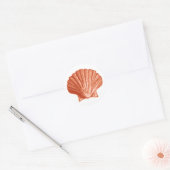 Peach Sinaasappel Seashell Stickers (Envelop)