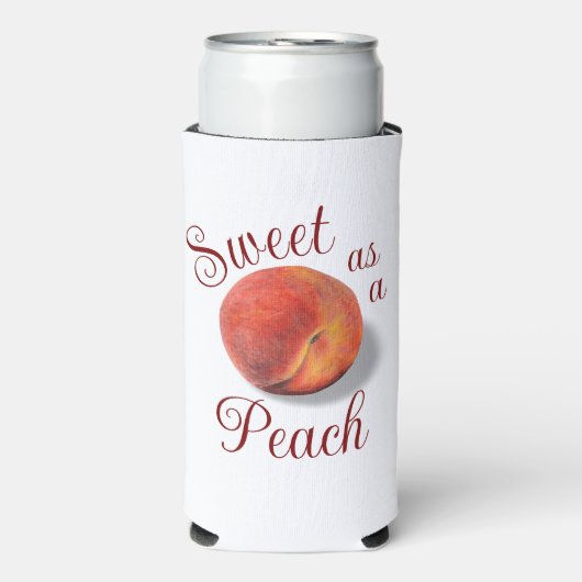 Peach Slim Koelbox Seltzer Blikjeskoeler (Seltzer Voorkant)