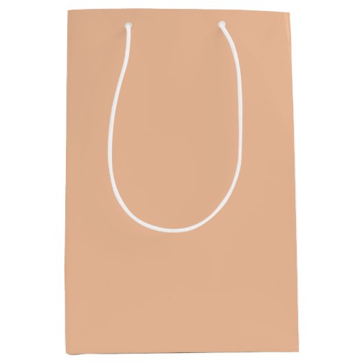 Peach Solid Color Medium Cadeauzakje (Voorkant)