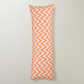 Peach Southern Cottage Chevrons Body Pillow Lichaamskussen (Achterkant (Verticaal))