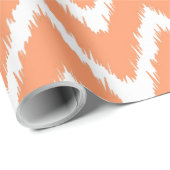 Peach Southern Cottage Chevrons Cadeaupapier (Rol Hoek)