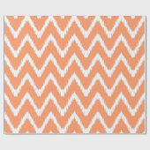 Peach Southern Cottage Chevrons Cadeaupapier (Vlak)