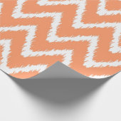 Peach Southern Cottage Chevrons Cadeaupapier (Hoek)