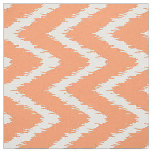 Peach Southern Cottage Chevrons Stof