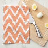 Peach Southern Cottage Chevrons Theedoek (Quarter Fold)
