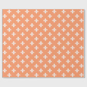 Peach Southern Cottage Fleur de Lys Cadeaupapier (Vlak)