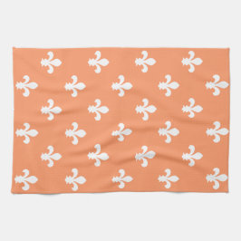 Peach Southern Cottage Fleur de Lys Theedoek