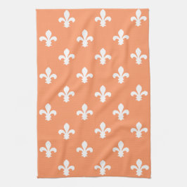 Peach Southern Cottage Fleur de Lys Theedoek
