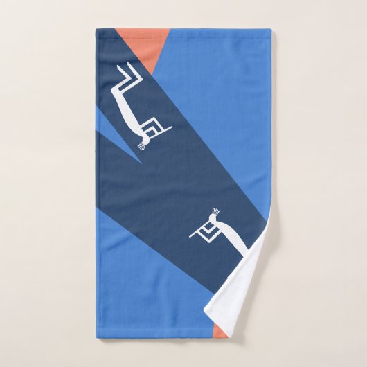 Peach Southwestern Kokopelli Bath Towel Set Bad Handdoek (Handdoek)