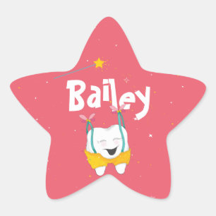 Peach Sparkly Magical Fun Schattigee Vliegende Tan Ster Sticker