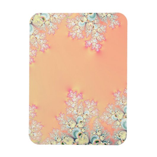 Peach Spring Frost Fractal Magneet (Verticaal)