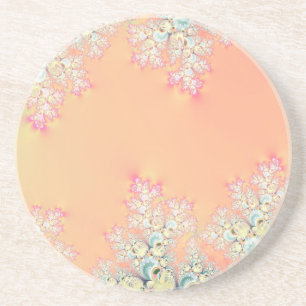 Peach Spring Frost Fractal Zandsteen Onderzetter