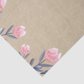 Peach Spring Waterverf Tulps Vrijgezellenfeest Par Tissuepapier (Detail)