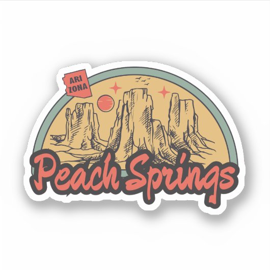 Peach Springs, Arizona Sticker (Voorkant)