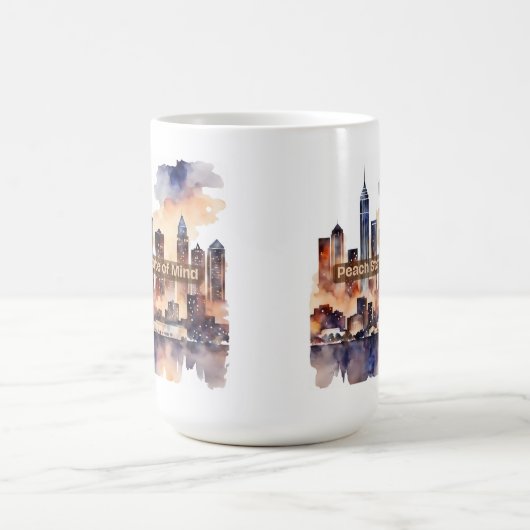 Peach State of Mind Nightscape Coffee Mok (Center)