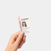 Peach Stripe Homeschool Leerling ID Badge (Handheld)