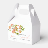 Peach Summer Baby shower Favor Box Bedankdoosjes (Voorkant Zijde)