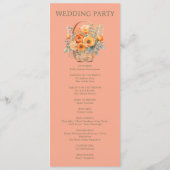Peach Summer Wedding Ceremony Programma Programmakaart (Achterkant)